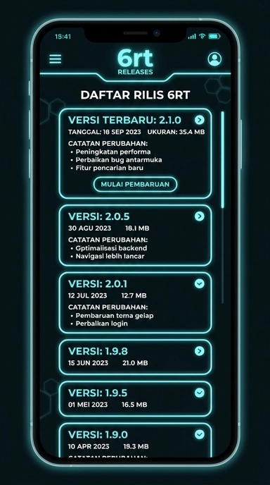 Riwayat Versi Aplikasi 6rt untuk Android