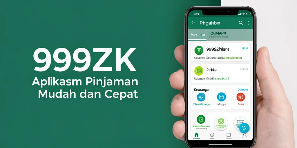 Tampilan antarmuka pengguna aplikasi 999ZK untuk pengajuan pinjaman.