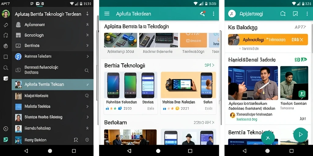 Antarmuka modern dan fungsional dari API77 untuk berita teknologi.