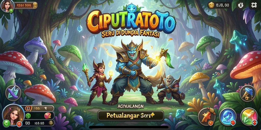 Screenshot dari antarmuka game CIPUTRATOTO yang menampilkan petualangan seru.
