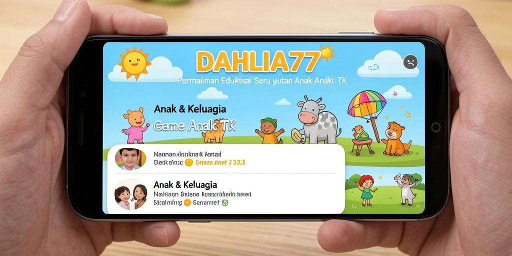 Tampilan aplikasi DAHLIA77 yang menarik dan interaktif untuk anak-anak.