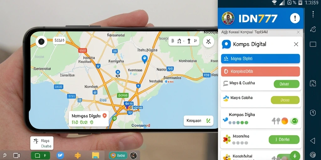 Antarmuka aplikasi Kompas Digital IDN777 yang intuitif dan informatif.