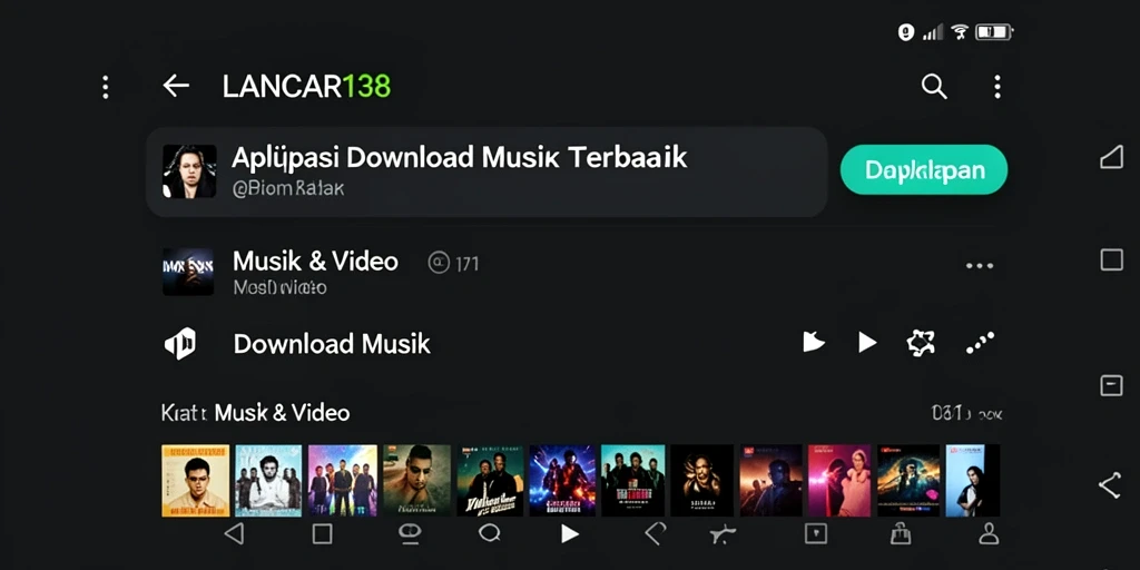 Antarmuka LANCAR138 yang menarik dan mudah dipahami untuk Download Musik.
