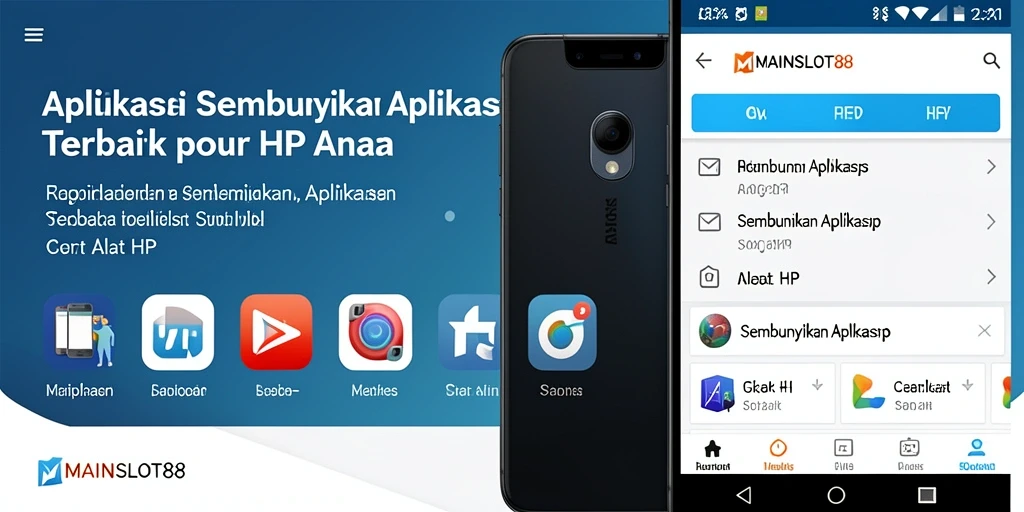 Tampilan antarmuka MAINSLOT88 dengan fungsi Sembunyikan Aplikasi yang intuitif.