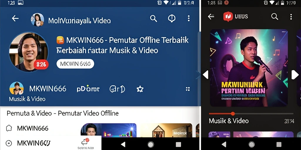 Antarmuka MKWIN666 yang bersih dan fungsional untuk Pemutar Video Offline.
