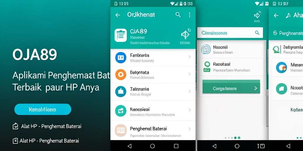 Antarmuka OJA89 yang intuitif untuk penghematan baterai.