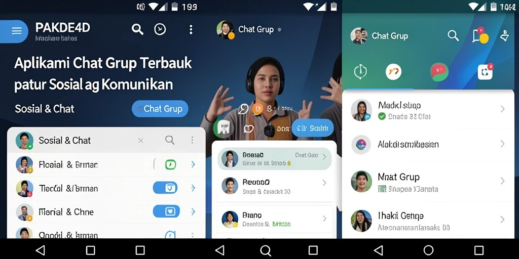Tampilan antarmuka user-friendly PAKDE4D untuk chat grup.